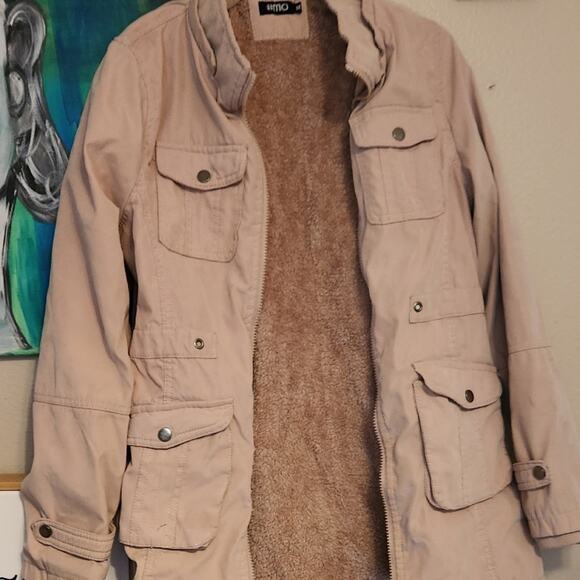 Coat #Mo medium calm pink jacket fake fur lining very warm bomber jacket style - Picture 11 of 11